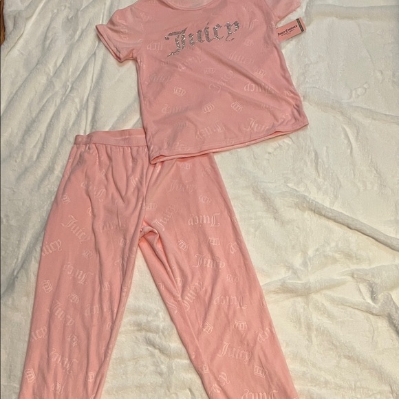 Juicy Couture Blush Pink Kids Pajama Set - Picture 7 of 8